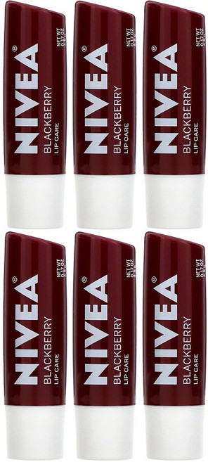 Nivea 니베아 블랙베리 립밤 6개 Blackberry Lip Care
