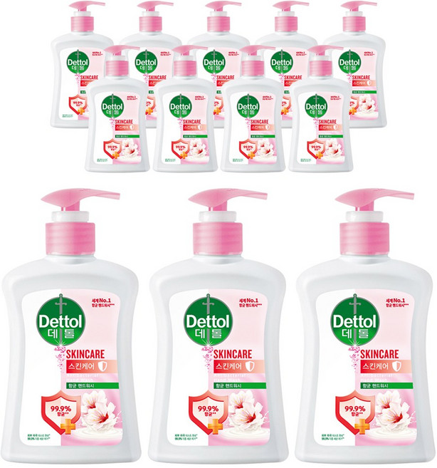 데톨 핸드워시 스킨케어 본품 250ml, 12개
