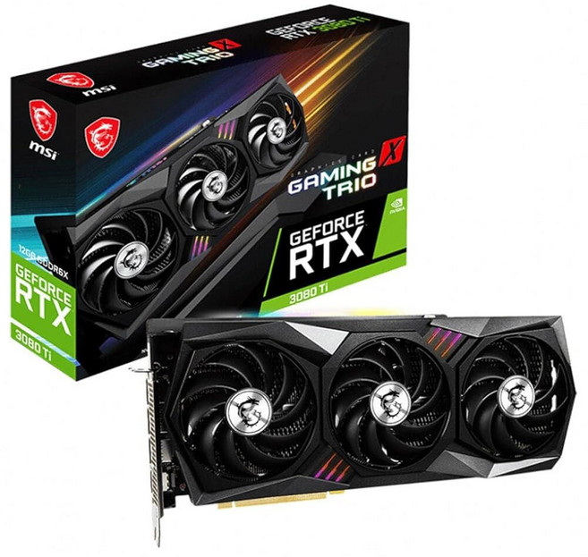 MSI GeForce RTX 3080 Ti 12GB RR6X 320비트 HD /DP Nvlink Torx 팬 3 암페어 텍처 OC 그래픽 카드 게이밍 X 트리오 12G, MSI 지포스 RTX 3080 Ti 12GB GDRR6