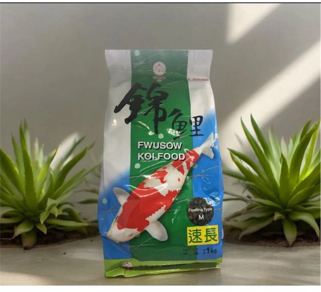 福壽速長錦鯉飼料 (中粒) 1Kg 袋裝 台灣, 1個