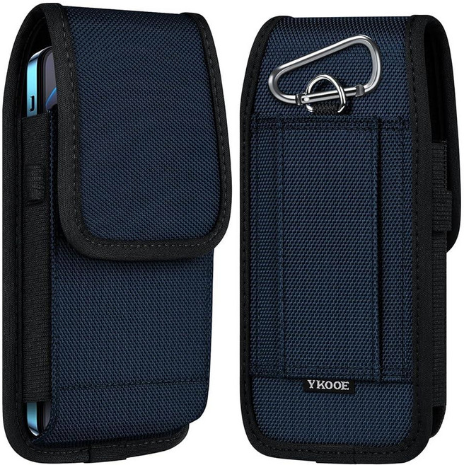 Ykooe Cell Phone Pouch Nylon Belt Holster Case Compatible with iPhone 16/15/14/13/12/11 Pro Max &, XL, 블루