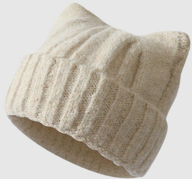 ScottyBear 那隻熊 針織毛帽 小惡魔貓耳造型 秋冬保暖時尚配件