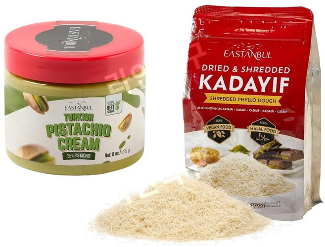 이스탄불 피스타치오 크림 스프레드 카다이프 2종 세트 두바이쫀득쿠키 두쫀쿠 재료