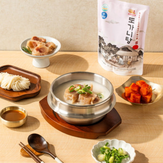 [서울깍두기] 도가니탕 스지 듬뿍 사골 명품 몸보신 곰탕 밀키트 1팩 2팩, 1개, 560g