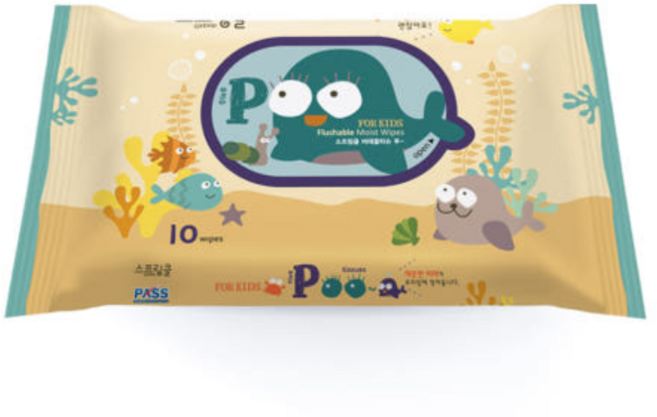 스프링클 비데 푸티슈 휴대용, 70g, 10매, 10개