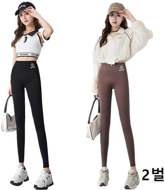 소리울 하이웨이스트 힙업 레깅스 노Y존 슬림핏 4계절용 1+1