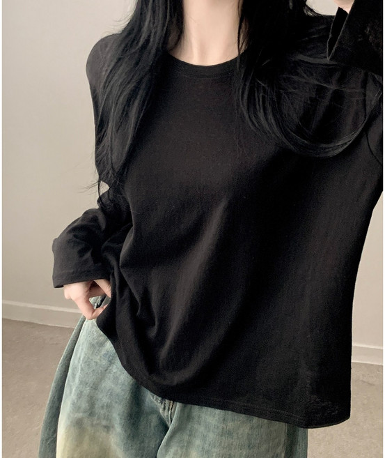 한여름까지~시원한소재 여리여리 루즈핏 린넨 긴팔티셔츠