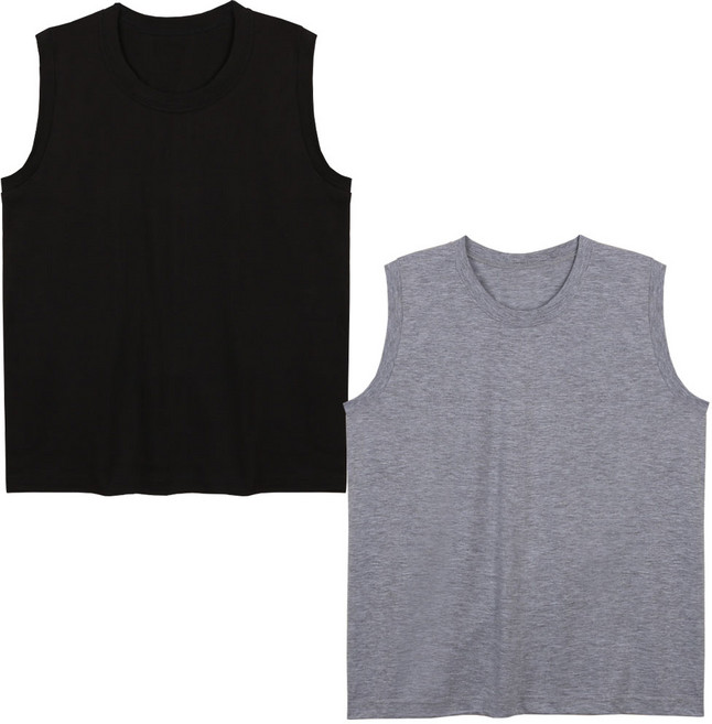 콜라에스_국산 민소매 순면티 2p _국내산