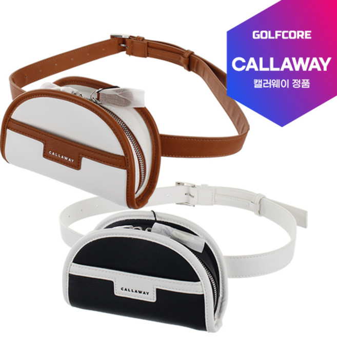 [25년신상]캘러웨이 TR CG WMS SQL BELT BAG 벨트백 여성 벨트백, 화이트, 1개