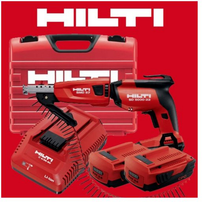 [착불택배][힐티]22V2.6A충전스크류메거진풀세트SD5000-A22+SMD57(배터리2개), 선불택배