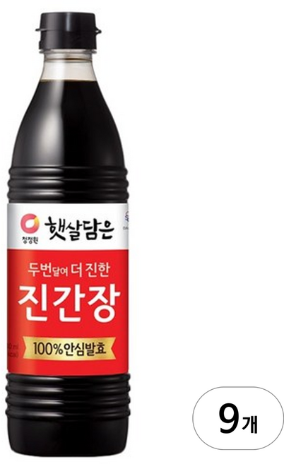 청정원 두번달여 더 진한 진간장골드, 840ml, 9개
