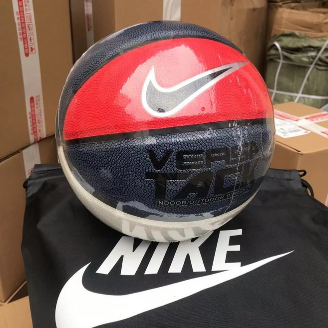 Nike Versa Tack 籃球, 白藍紅,籃球+打氣筒球包球針網兜, 1個, 篮球
