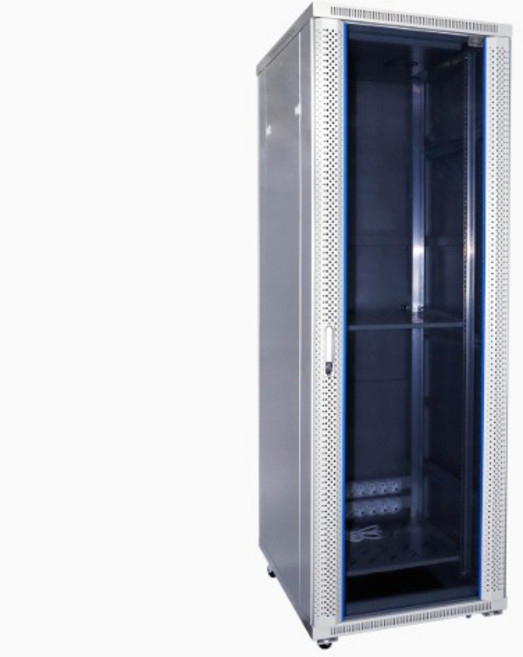 마하링크 ML-H1800 37U H1800 D750 W600 슬림너트 강화유리 허브랙 통신랙 아이보리, 1개