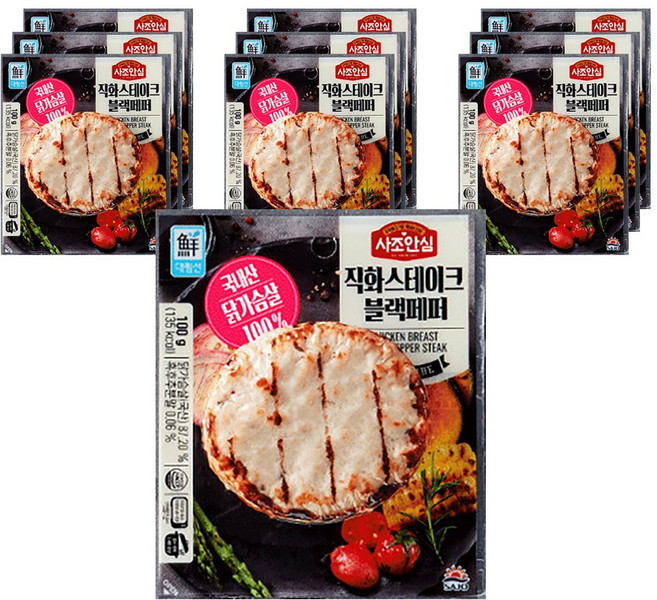 대림 사조안심 닭가슴살 직화 스테이크 블랙페퍼 100g, 15개