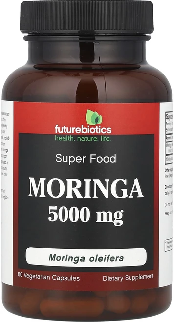Futurebiotics 모링가 5000 mg 베지 캡슐 60정, Futurebiotics모링가5000mg베지캡슐60정, 1개 - 쿠팡