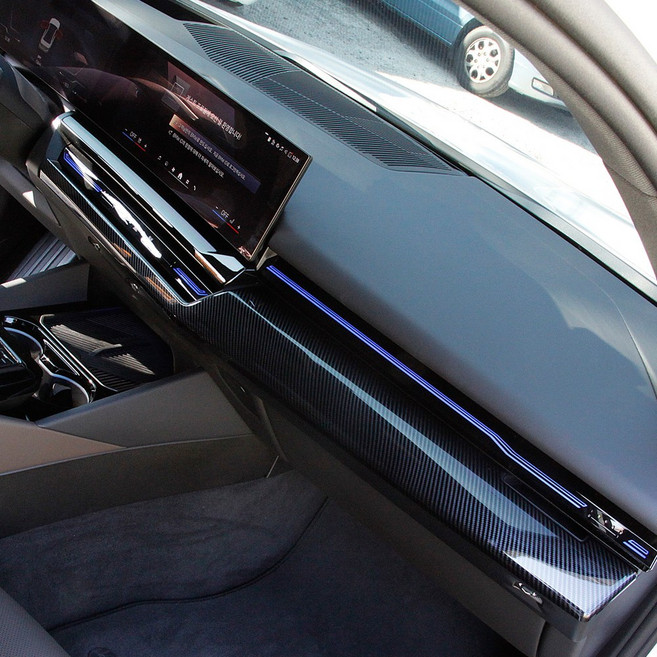 BMW 5시리즈 G60 대쉬보드 은색 패널 카본 커버 몰딩 호환 용품, 센터페시아 송풍구