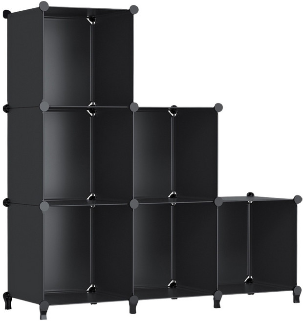 거실 다용도 옷 신발 수납장 다용도실 무타공 수납 선반 수납함, 1개, 블랙