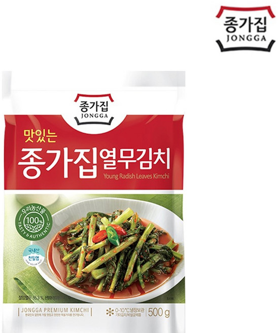 종가집 열무김치 400g 파우치 x5개, 5개