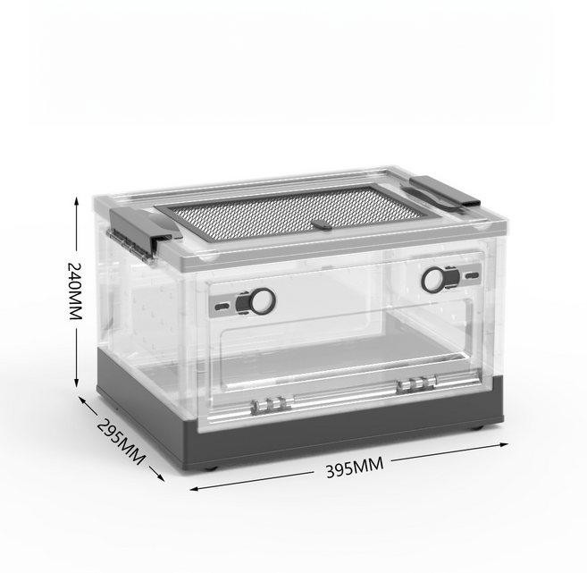 NOMOYPET 소동물 접이식 햄스터 케이지 리빙 하우스 소형, 블랙, 1개