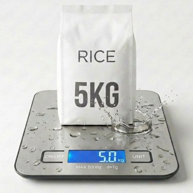 위드밸류 정밀 측정 디지털 주방저울, WV-5K01, 퓨어실버, 5kg