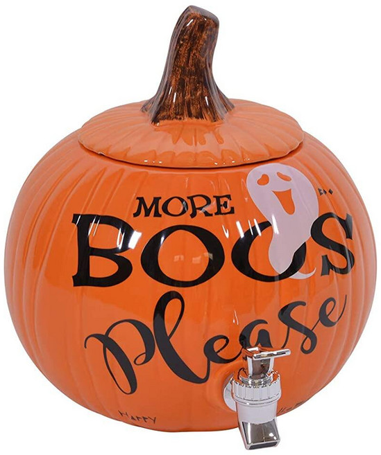 More Boos Please Pumpkin Orange 27.9 x 27.9cm(11 11인치) 광택 세라믹, More Boos Please Pumpkin Orang