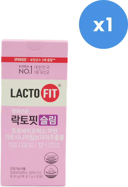 종근당건강 락토핏 생유산균 슬림, 60g, 1개