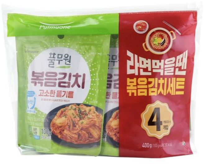 풀무원 라면 볶음김치 세트 100g 4개 1세트, 2세트