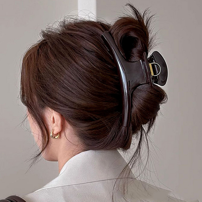 15cm 특대형 유광 무드올림머리 헤어집게핀