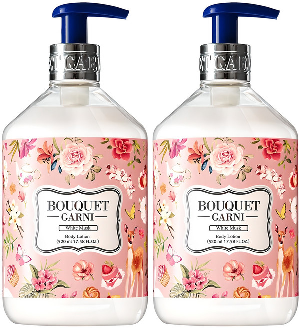 부케가르니 바디로션 화이트머스크, 520ml, 2개