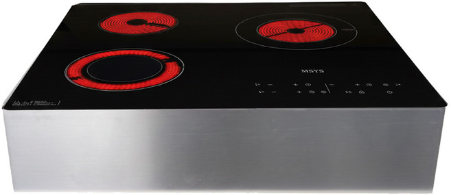 [리뷰 작성 시 고급 냄비 무료증정] 한샘MSYS 3구 하이라이트 CTB-MSC330E 엠시스 전기레인지 빌트인 가정용 이동형 프리스탠딩 자가설치 전국설치가능, CTB-MSC330E+15cm 실버케이스