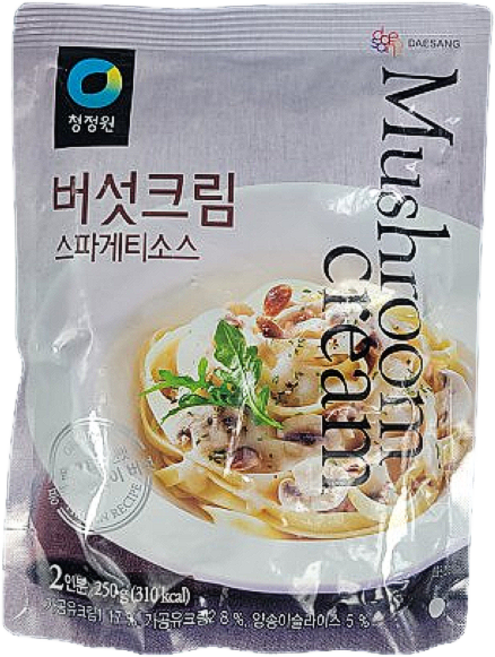 청정원 버섯크림 스파게티소스, 250g, 9개