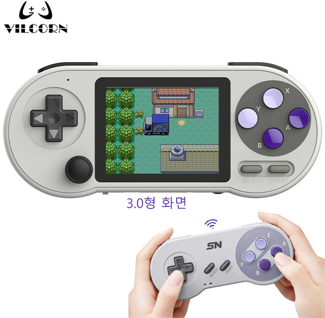 VILCORN SNPRO 휴대용 레트로 게임기 게임 플레이어 6000 게임, SN PRO 6000, e-설명서 지원, 지원되지 않음