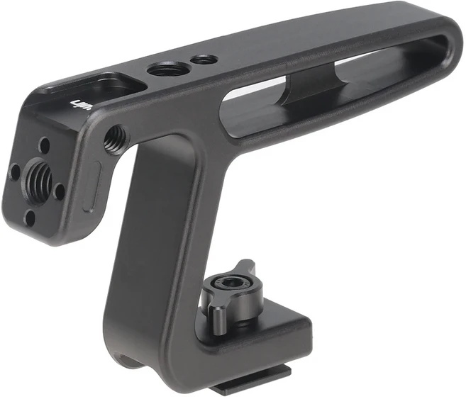 콜드 슈가있는 FOTGA 카메라 탑 핸들 휴대용 Nikon 케이지 Canon Sony 촬영 1/4 나사, 02 Cold Shoe handle BK