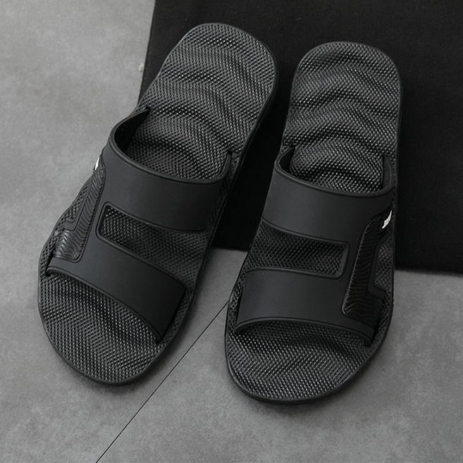 besteffie 남자슬리퍼 미끄럼방지 발편한 레터링 포인트 펀칭 실내 실외 데일리록 빅사이즈 남성슬리퍼 C58