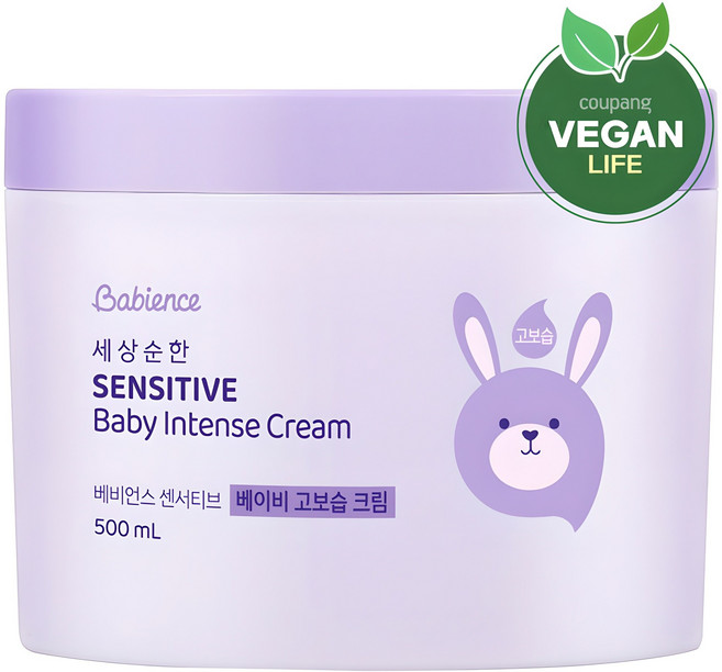 베비언스 세상순한 센서티브 베이비 고보습 크림, 500ml, 1개