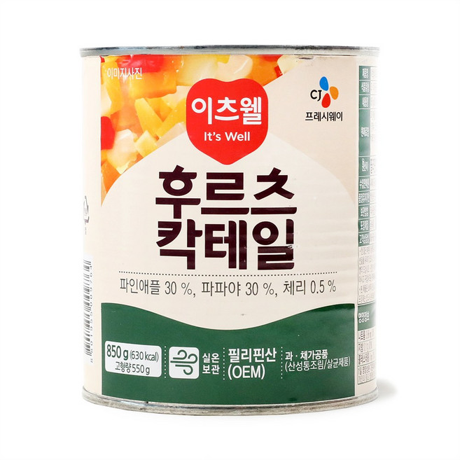이츠웰 후르츠 칵테일, 2개, 850g