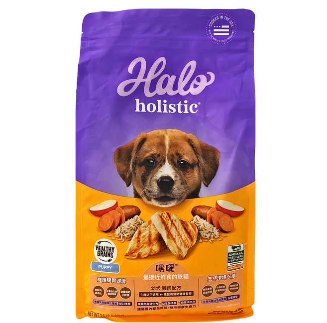 Halo 嘿囉 幼犬用 配方乾飼料, 雞肉, 1.59kg, 1袋