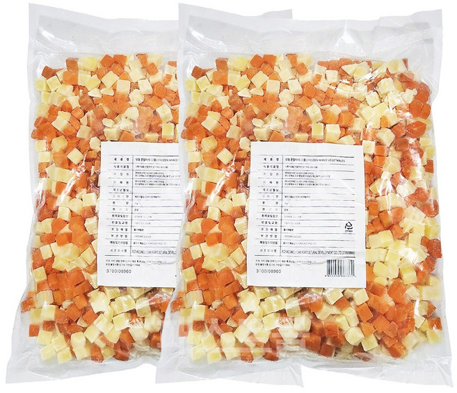 아토 냉동 혼합야채(2종_감자당근), 2개, 1kg