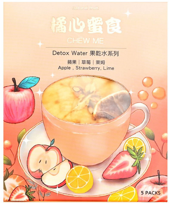 橘心蜜食 CHEW ME 蘋果草莓萊姆綜合果乾水, 8g, 1盒裝, 5個裝