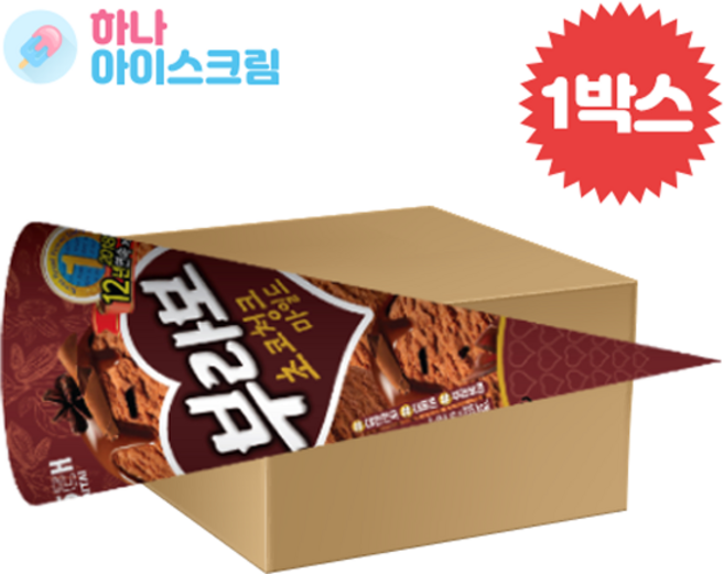 해태제과 부라보콘 초코청크마일드 한박스 아이스크림, 24개, 140ml