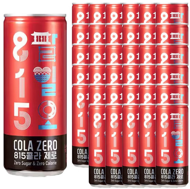 웅진식품 815콜라 제로 음료, 250ml, 30개