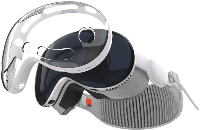 비전프로 투명 보호 케이스 VR VisionPro 스크래치방지, I. 화이트, 1개