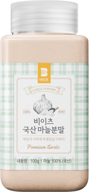[100% 국산] 비이츠 국산 마늘 가루, 1개, 100g