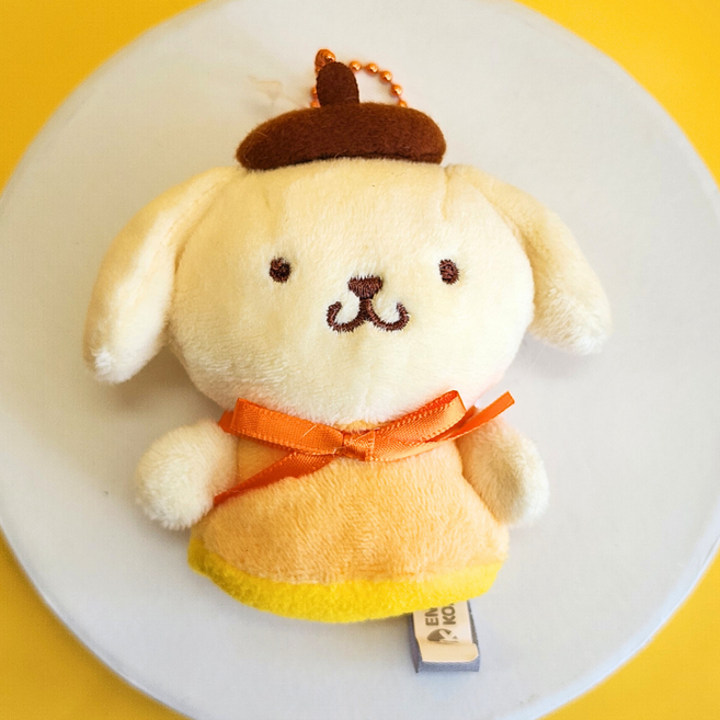 BSC 산리오 핑거 인형 키링 가방고리 손가락놀이 볼펜장식 키링인형 가방키링 자동차키링, 1개, H. 폼폼푸린 핑거 키링, 8cm