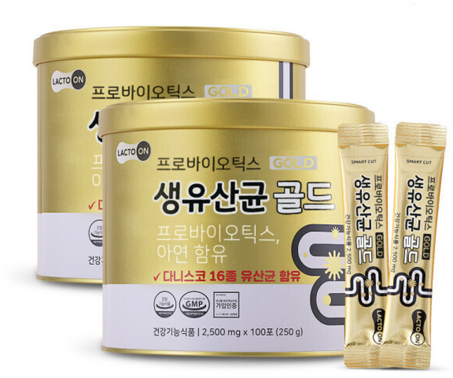 락토온 프로바이오 생유산균 골드 (200일) 아연+유산균배양건조물+프락토올리고당, 1개, 2.5g, 1정