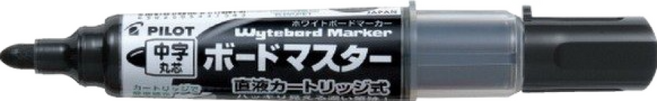 PILOT 百樂 WMBM-12L 可換卡水白板筆 一般中字圓頭白板筆 日本製, 黑, 紅, 藍, 綠, 橘, 1個裝