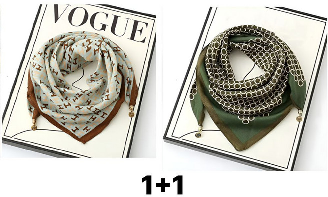 블랙체리몰 여성 봄가을 고급패션 자석스카프 1+1