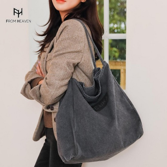 프롬헤븐 반야 숄더 에코백 캔버스가방