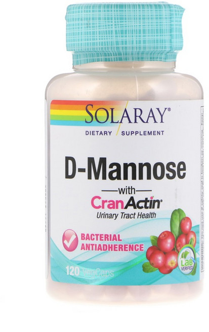 Solaray D-甘露糖蔓越莓素食膠囊, 120顆, 1罐