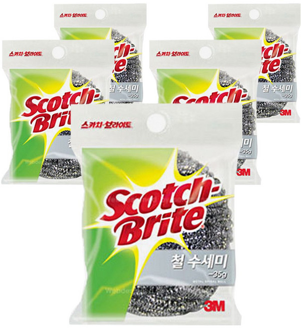 스카치브라이트 철 수세미 35 g, 1개입, 5개